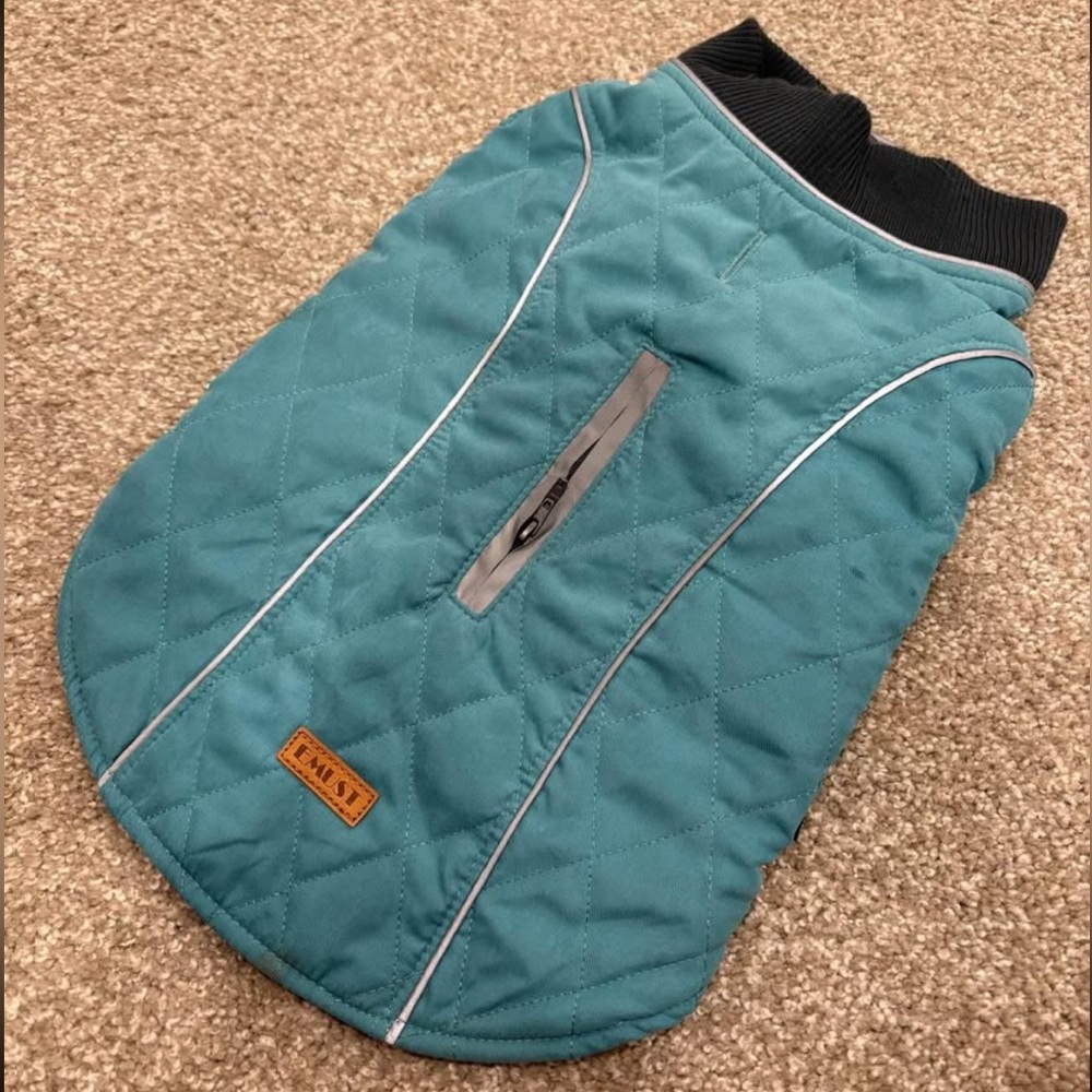 Blue Quilted Pet Jacket